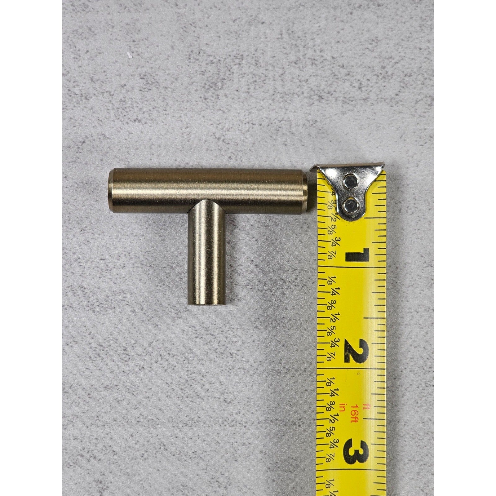 Brushed Brass T Bar Cabinet Knob Modern Drawer Pull Handle