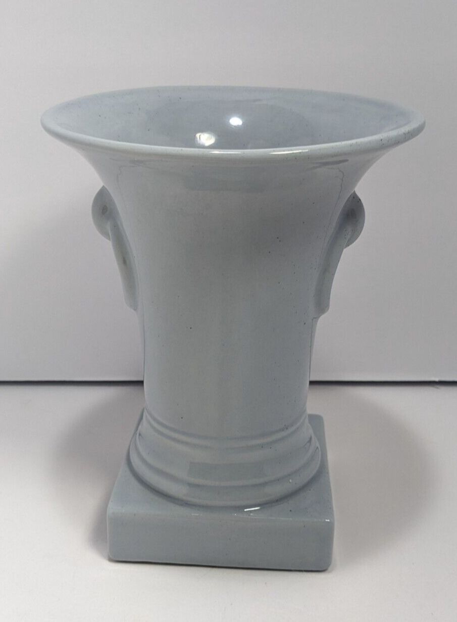 Vintage Pale Blue-Gray Urn-Style Vase Unmarked Ceramic Piece