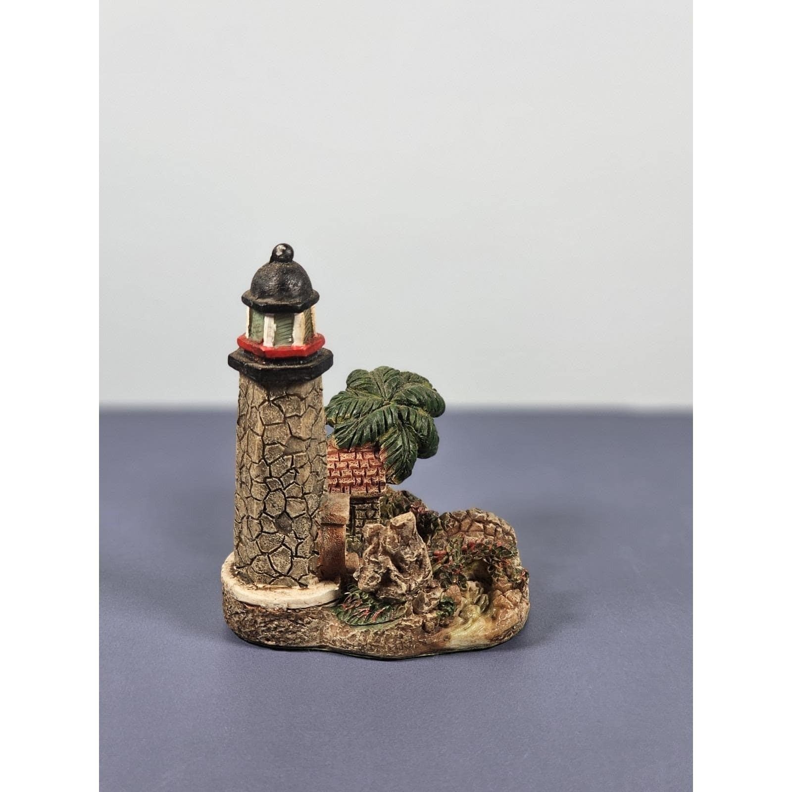 Ks Collection Lighthouse Figurine Palm Tree Cottage 1990s