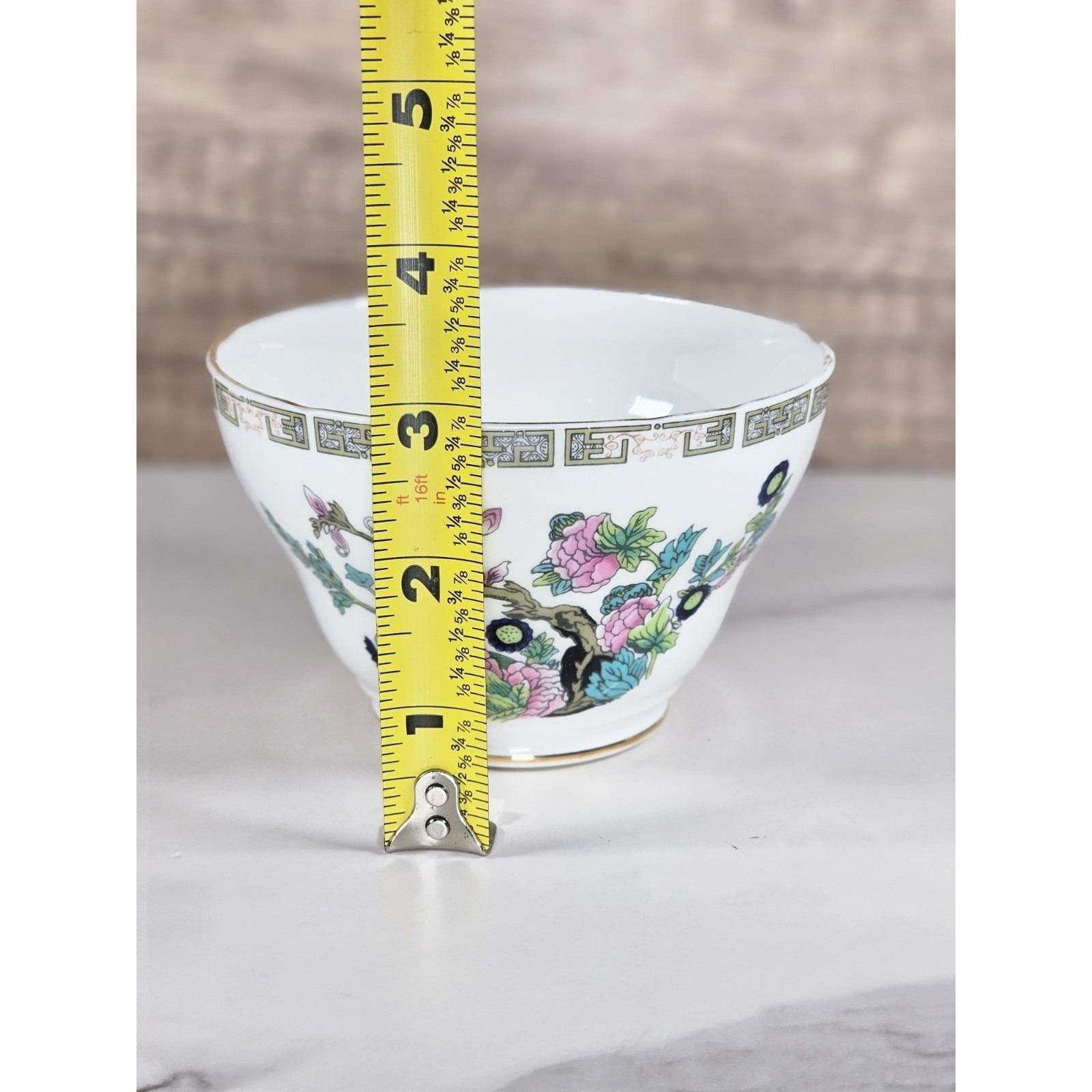 Vintage Regency English Bone China Floral Bowl | Chinoiserie Style