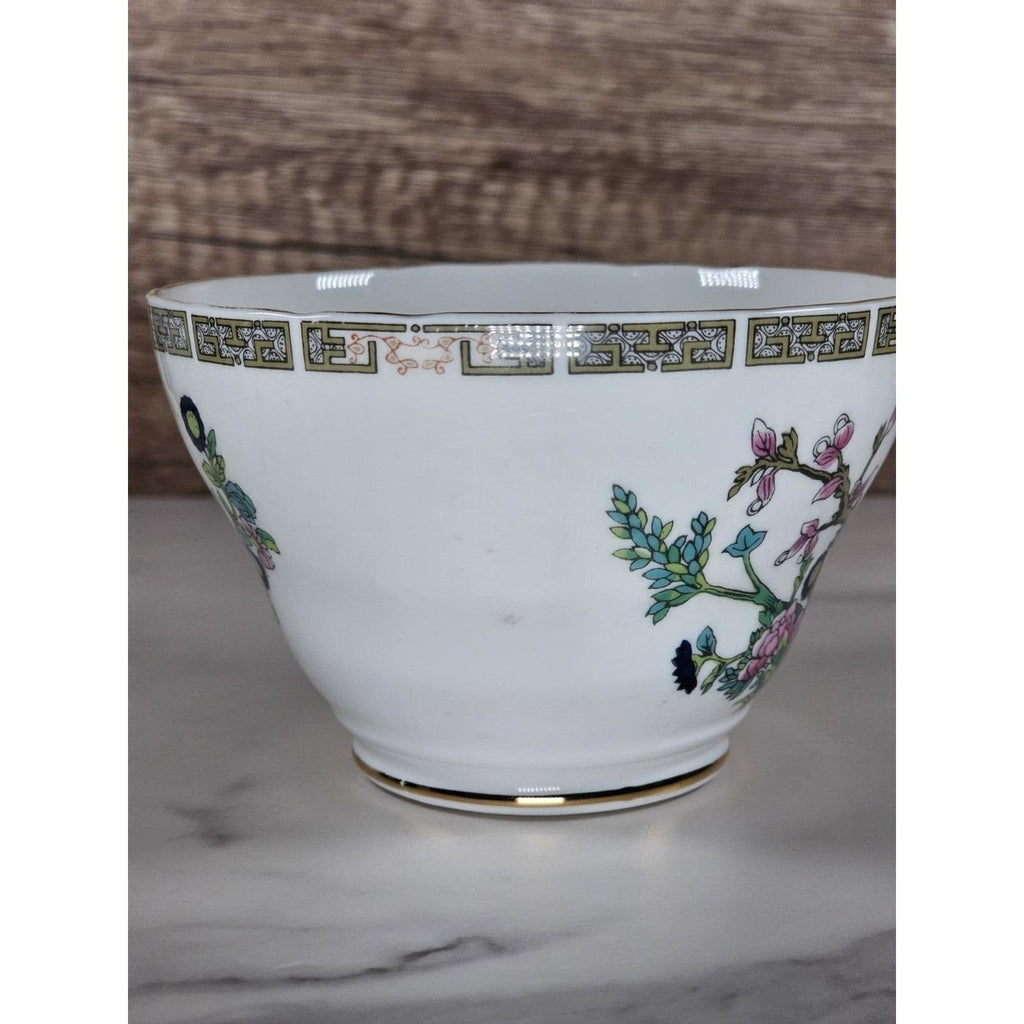 Vintage Regency English Bone China Floral Bowl | Chinoiserie Style