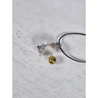 Vintage Harmony Ball Pendant Necklace Purple Stone Filigree