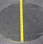Vintage Oval Glass Mirror Vanity Tray 16 X 12 Ornate Gold-Tone Frame