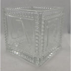 Vintage Mikasa Crystal Baby Keepsake Box BABY Glass Memory Box