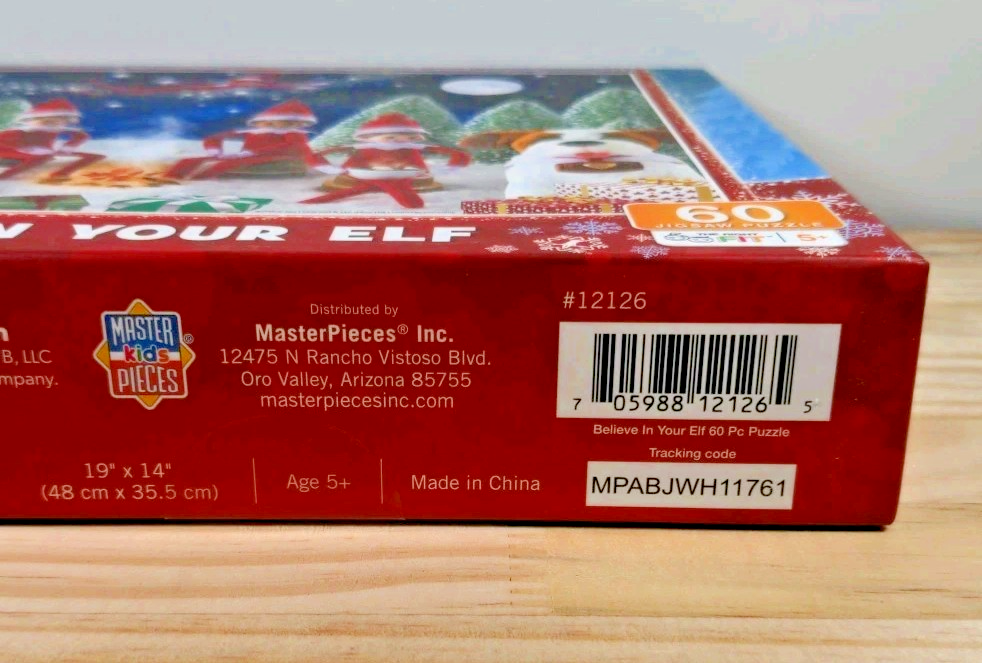 New Elf on a Shelf "Believe in Your Elf" 60 Pc. Jigsaw Puzzle 19"x 14"