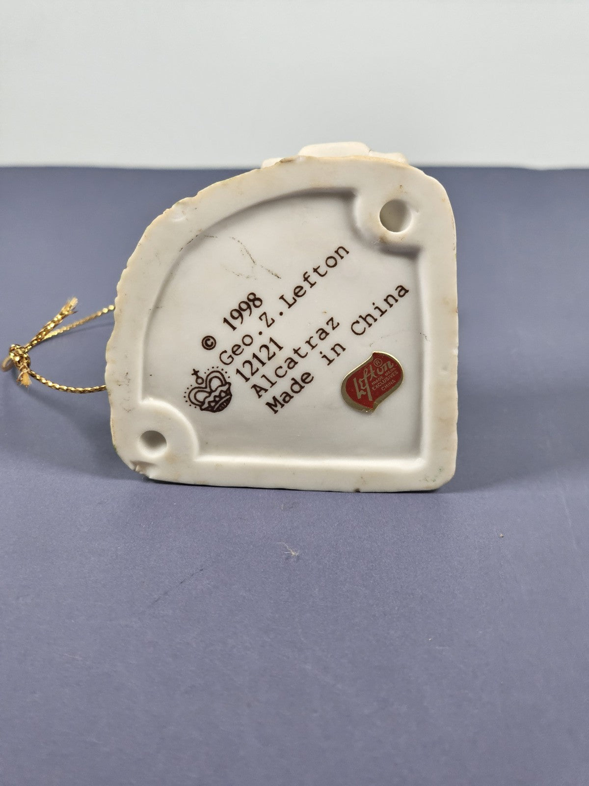 Lefton Alcatraz lighthouse hanging Christmas tree ornament 1998 12121