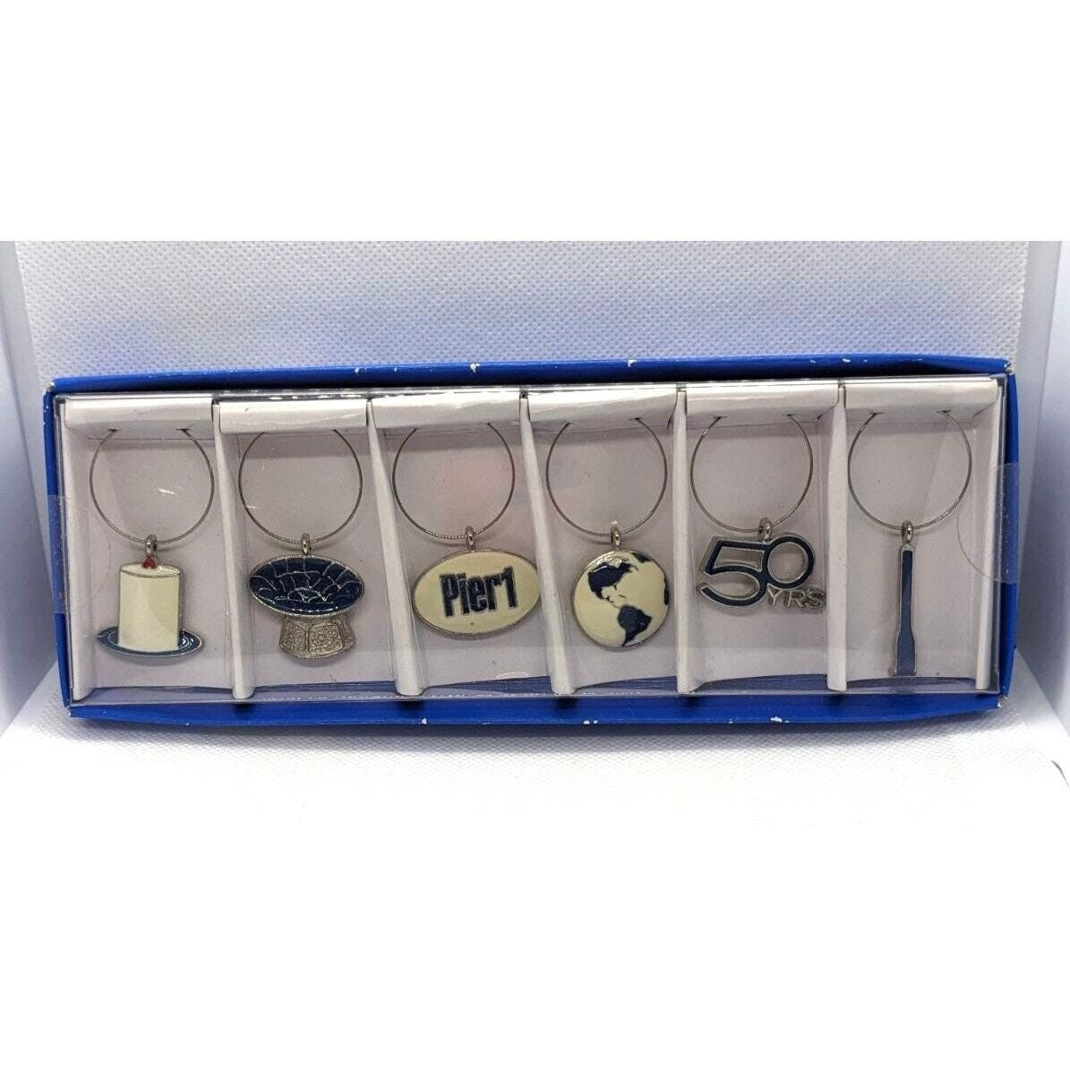 Pier 1 50th Anniversary Wine Glasses Set of 6 Vintage