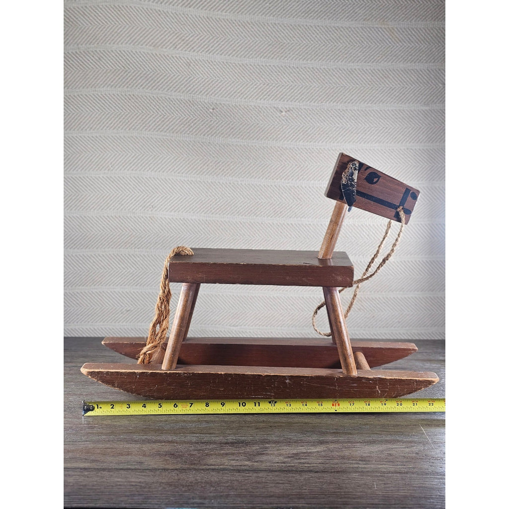 Colonial Wood Products Rocking Horse USA Rustic Nursery Decor