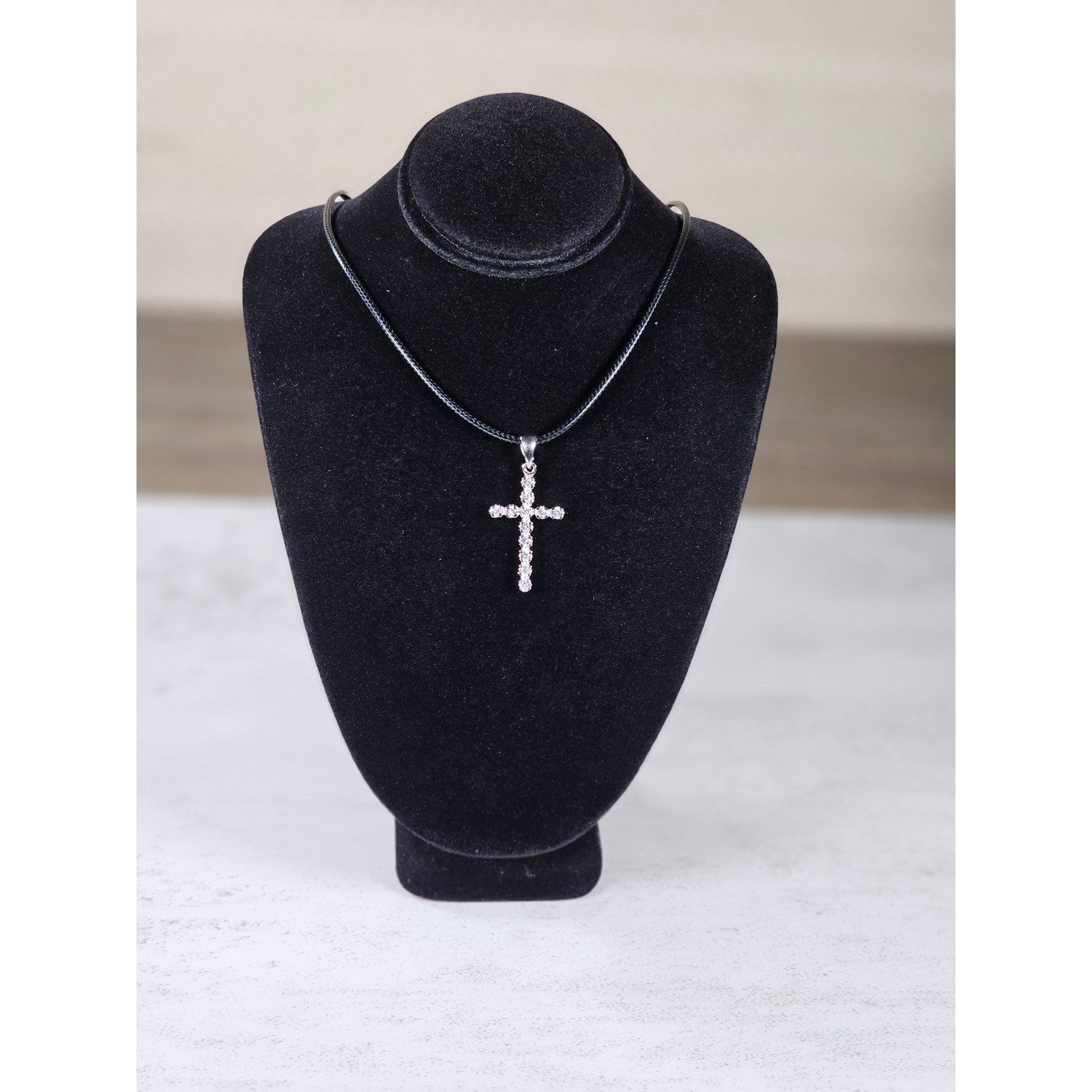 Vintage Sterling Silver Cross Pendant Necklace Faith Jewelry