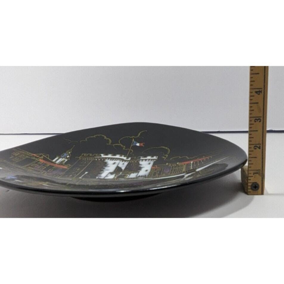 Vintage Longwy France Verdun Porte Chaussee Plate Hand Decorated