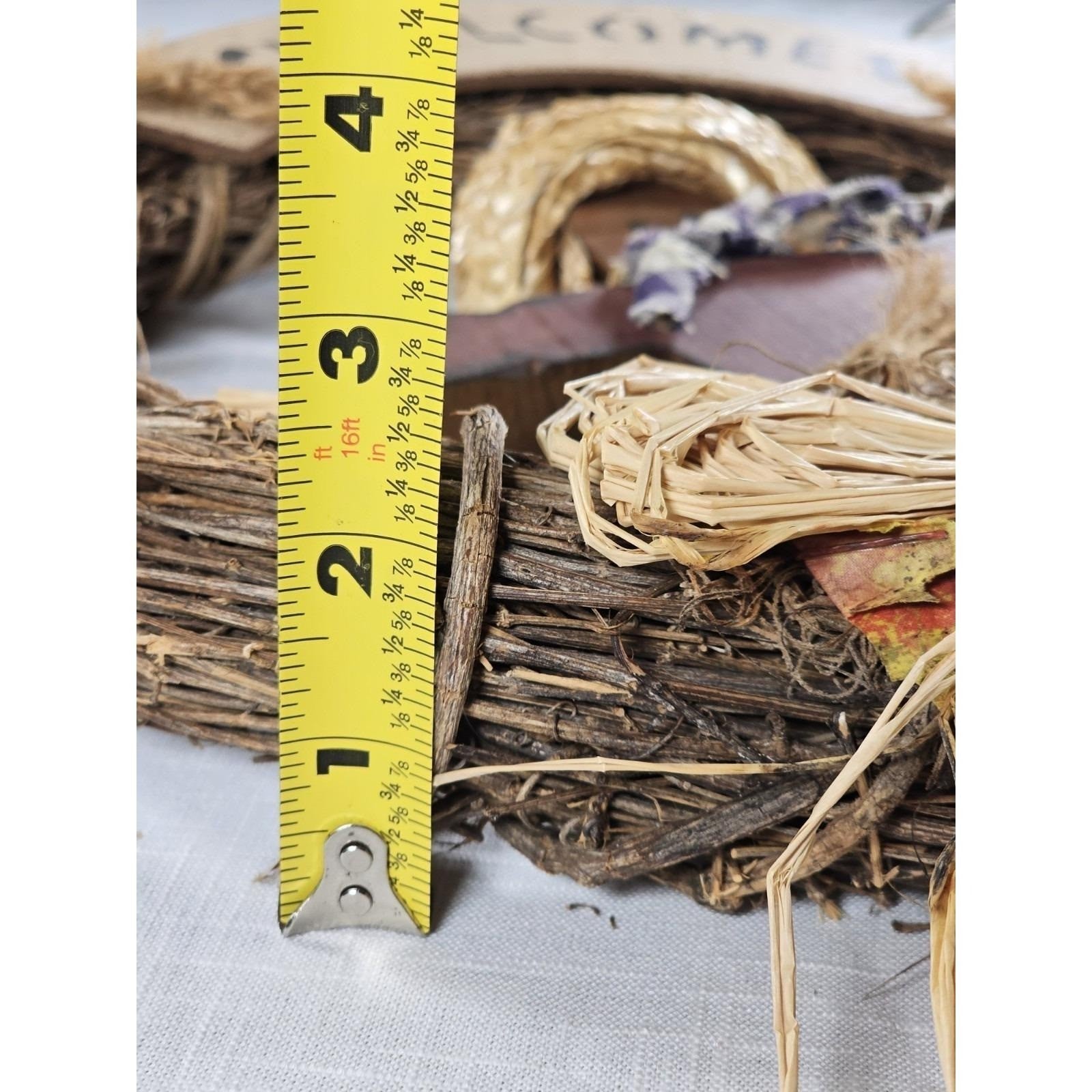 Rustic Autumn Harvest Welcome Wreath | Fall Door Decor with Pumpkins & Foliage