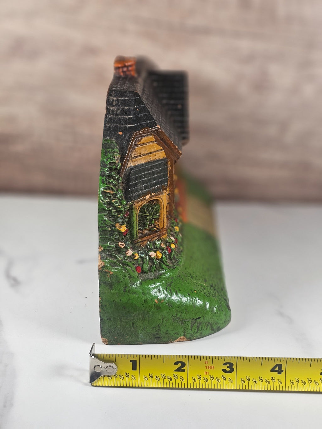 1920's  LUX Clock Co "Bungalow Deluxe Art Clock" Novelty Desk Clock