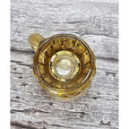 Vintage Federal Amber Mini Beer Mug Shot Glass 1970s Gold Glass