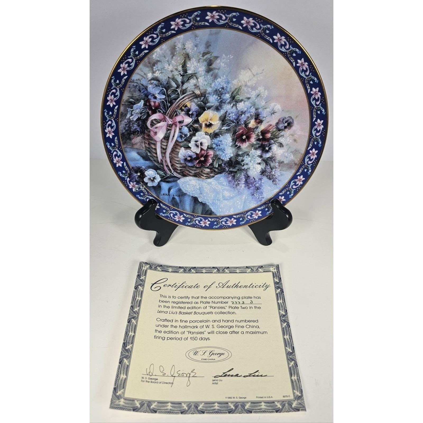 Lena Liu Collector Plate W L George Bradford Exchange China