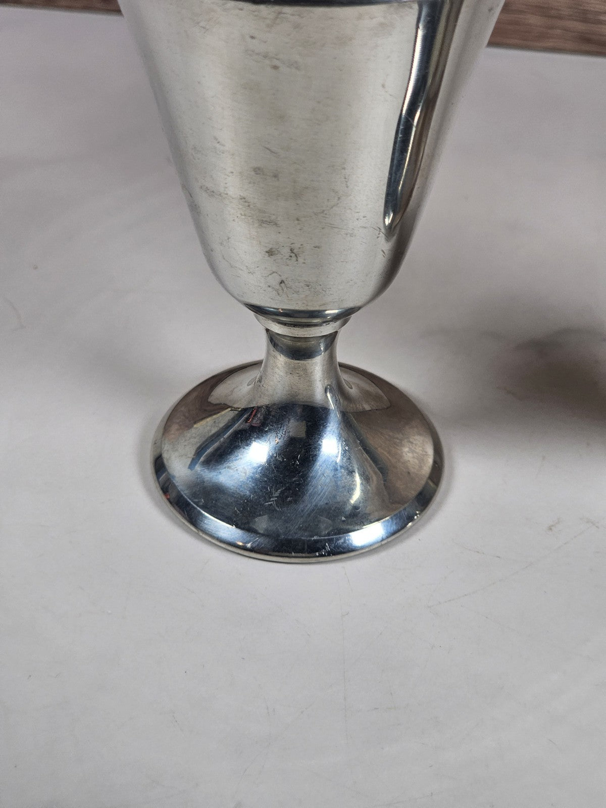Pair of Vintage Kirk Stieff Pewter P105 Water Goblets Cups 3 7/8" Tall