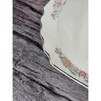 Vintage Lido Oval Serving Bowl W.S. George Floral Rim 9 1/4" x 7"