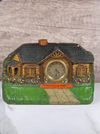 1920's  LUX Clock Co "Bungalow Deluxe Art Clock" Novelty Desk Clock