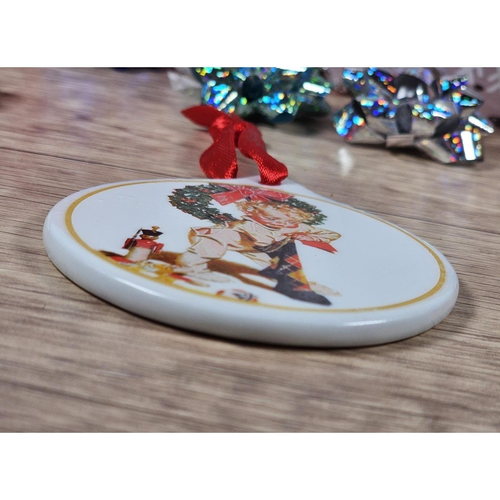 Vintage 2001 J.C. Leyendecker Porcelain Christmas Ornament