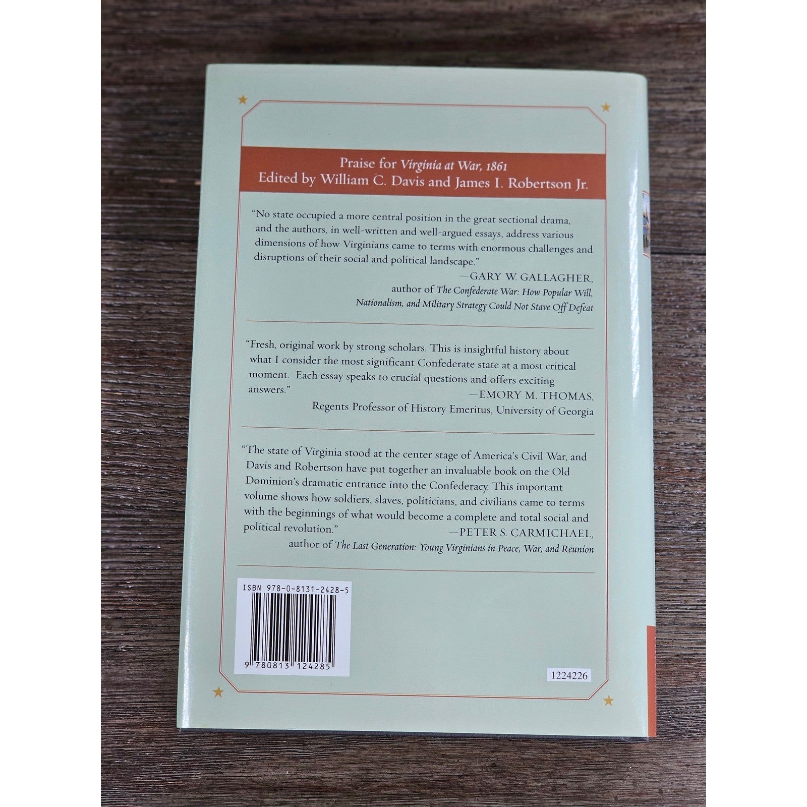 Virginia at War 1861 Civil War History Book Club Edition 2005 HC