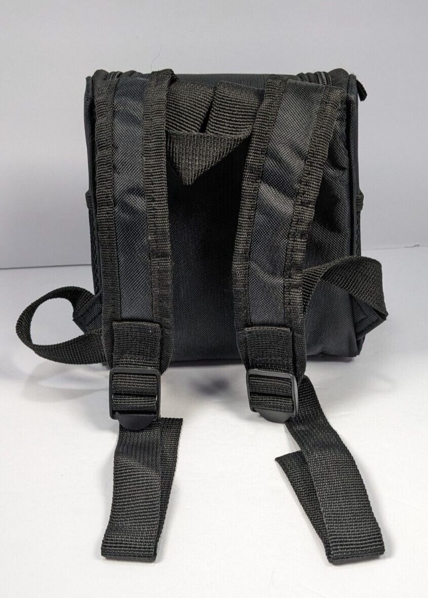 Nintendo DS Gameboy Small Backpack Carrying Case Black Zippered Game Bag