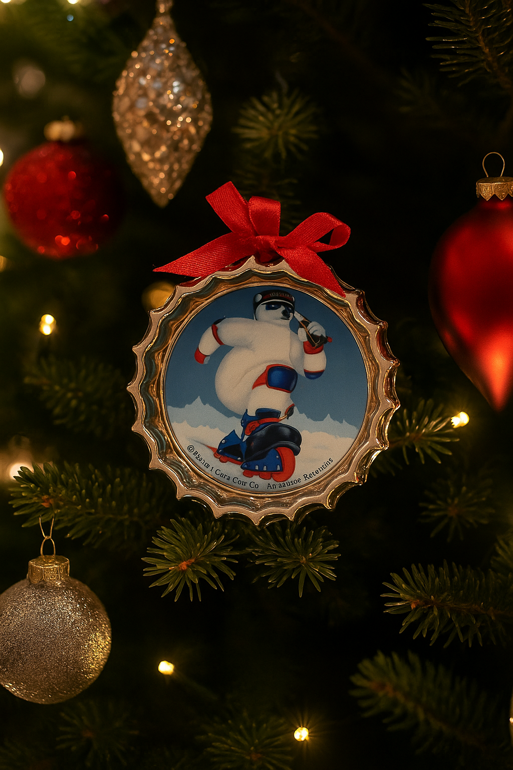 1998 Coca-Cola Trim-A-Tree Polar Bear Christmas Ornament Vintage Holiday Decor