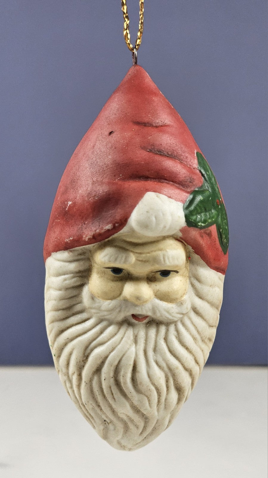 Vintage Santa Claus Head Christmas Decoration | Retro Holiday Decor