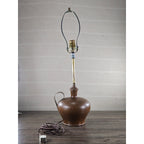 Vintage Hammered Copper Table Lamp 25" Rustic Mid Century Base