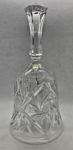 Vintage Crystal clear glass bell - Sun design