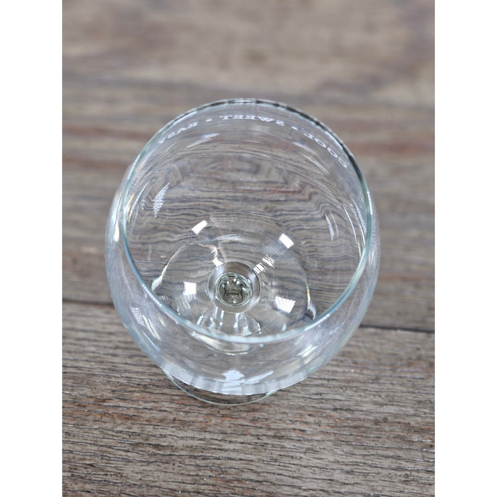 Duplin Winery Wine Glass 7" Tall Etched Stemmed Goblet