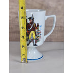 Vintage Fred Roberts Colonial Soldiers Mug Revolutionary War Footed Cup