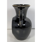 Art of Chokin Dolphin Mini Vase Black Gold Japan 5" Vintage