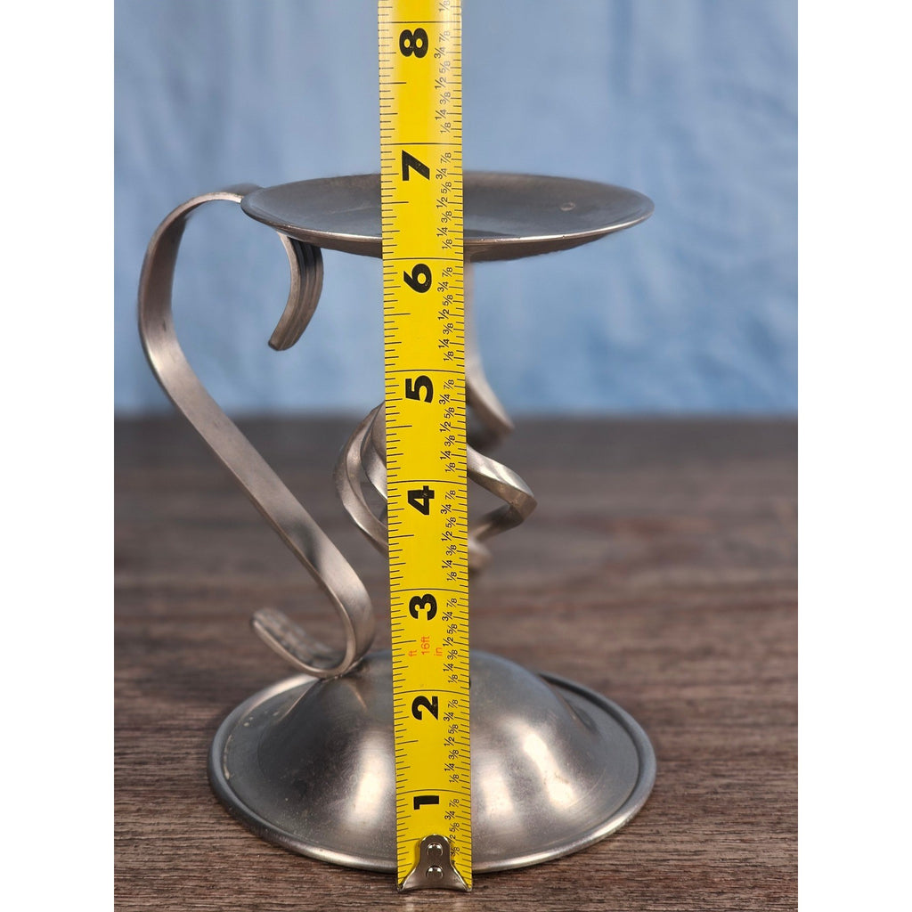 Vintage Bradford Exchange Solid Brass Candle Holder Twisted Stem Design