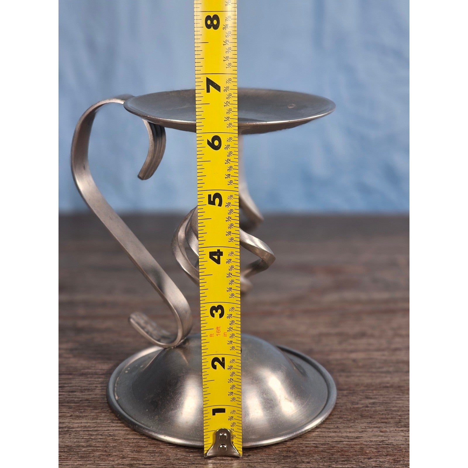 Vintage Bradford Exchange Solid Brass Candle Holder Twisted Stem Design