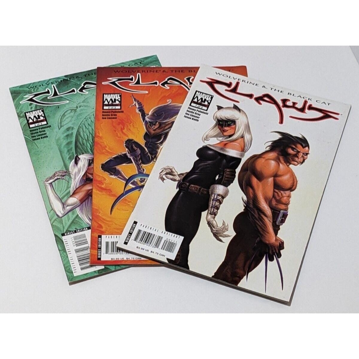Marvel Claws Comic Set #1 #2 #3 Wolverine Black Cat Lot
