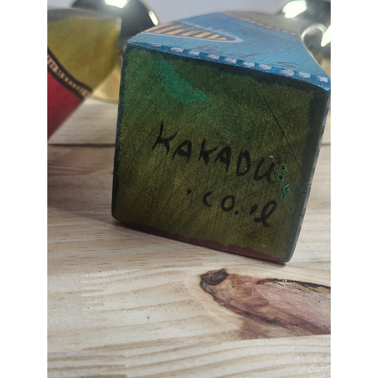 Kakadu Art Candlesticks Set of 2 Signed Reut S Wood Brass 8 Inch