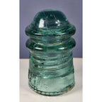 Vintage Hemingray No 9 Glass Insulator Aqua Patent May 2 1893