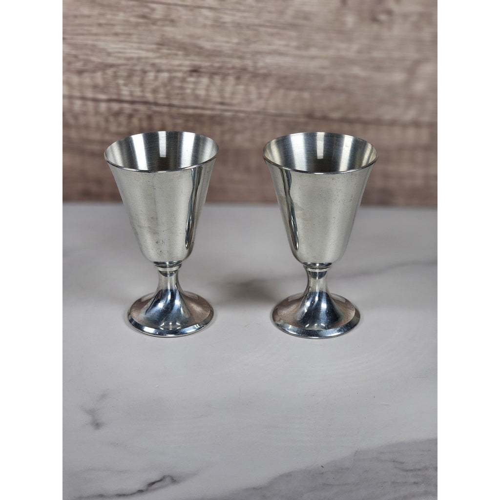 Kirk Stieff Pewter P105 Goblets Set of 2 Vintage Pewter Cups