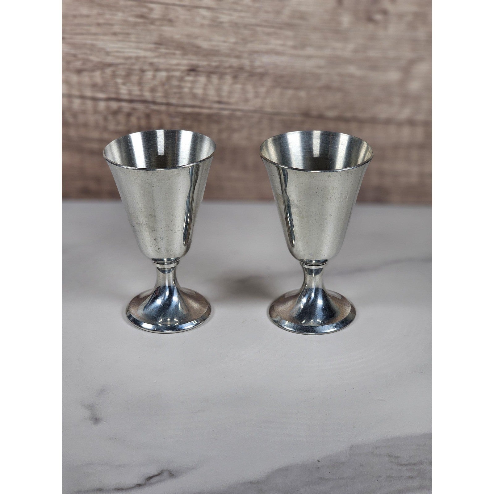 Kirk Stieff Pewter P105 Goblets Set of 2 Vintage Pewter Cups