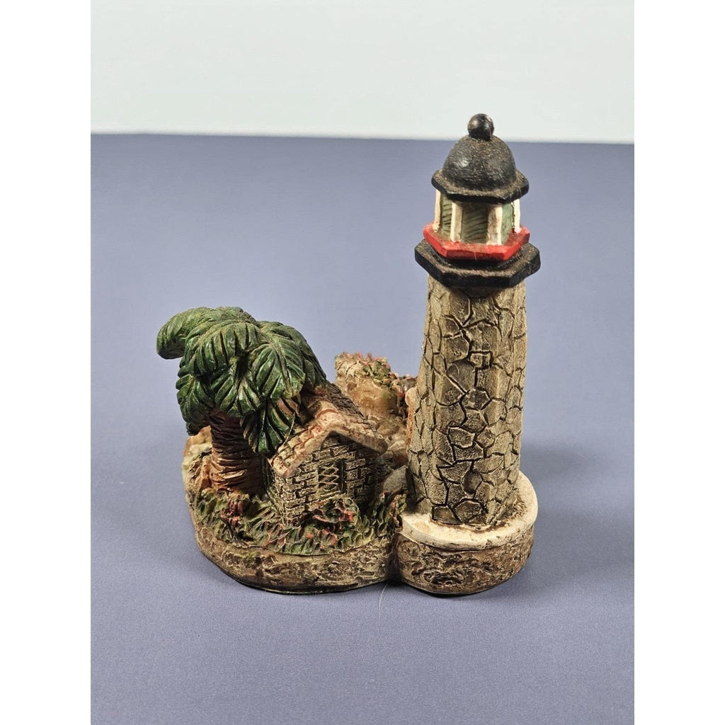 Ks Collection Lighthouse Figurine Palm Tree Cottage 1990s