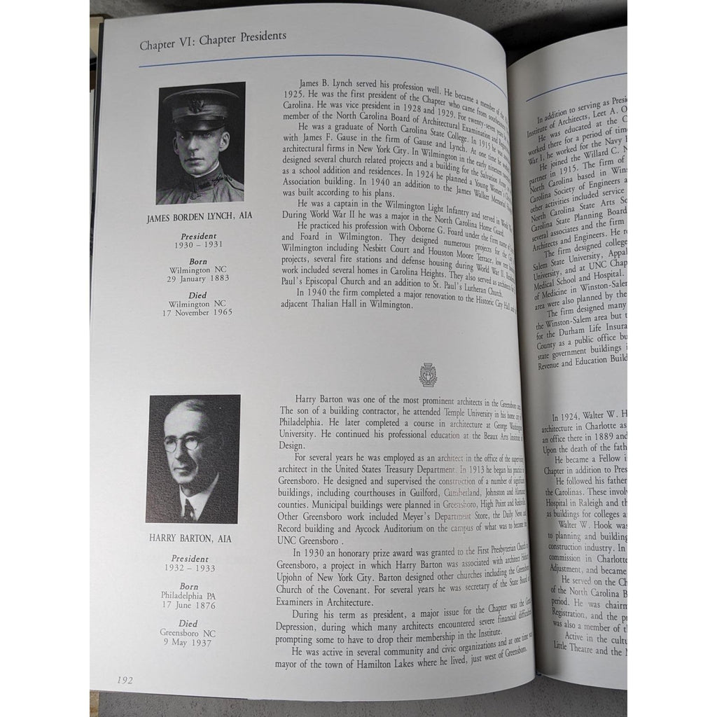 NC AIA Architectural History Book Signed Leslie Boney 1999