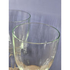 Set of 4 Vintage Crystal Water Goblets – Optic Pattern & Starburst Base