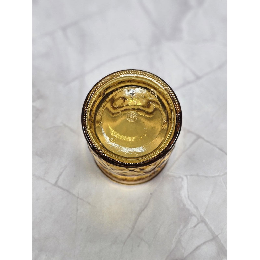 Vintage Wheaton Amber Pineapple Glass | Textured Mid Century Drinkware