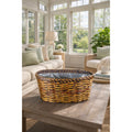 Vintage Woven Basket with Plastic Liner – Rustic Storage or Planter Basket