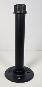 7" Black Industrial Pipe Shelf Bracket – Heavy-Duty Industrial Style