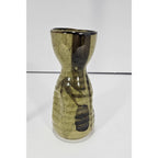 Vintage Stoneware Sake Pitcher Bamboo Motif Handcrafted Ceramic Server