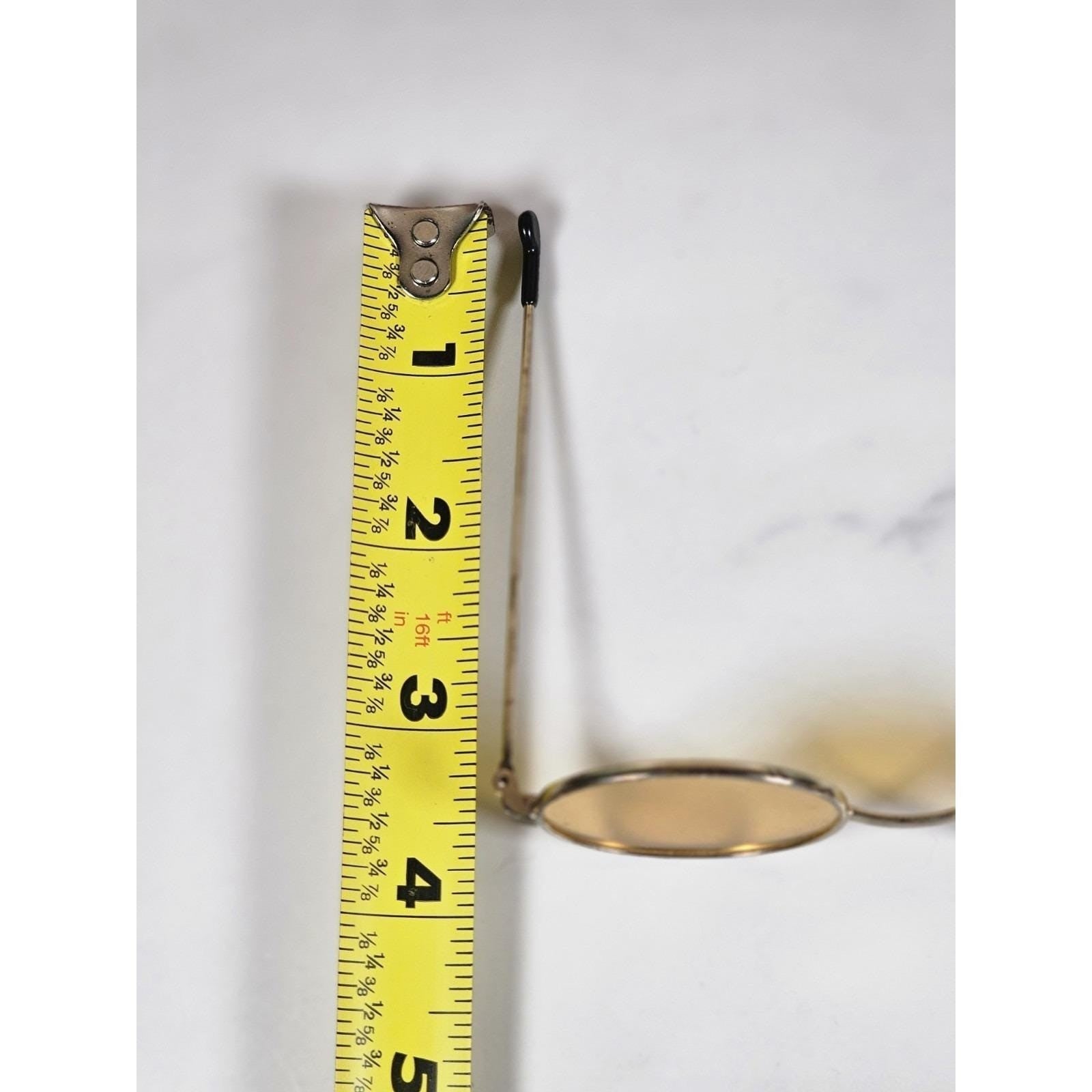 Vintage Teddy Bear Glasses Miniature Gold Wire Rim Eyeglasses Plush Display