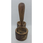 Vintage Wooden Salt & Pepper Holder Rustic Farmhouse Kitchen Stand