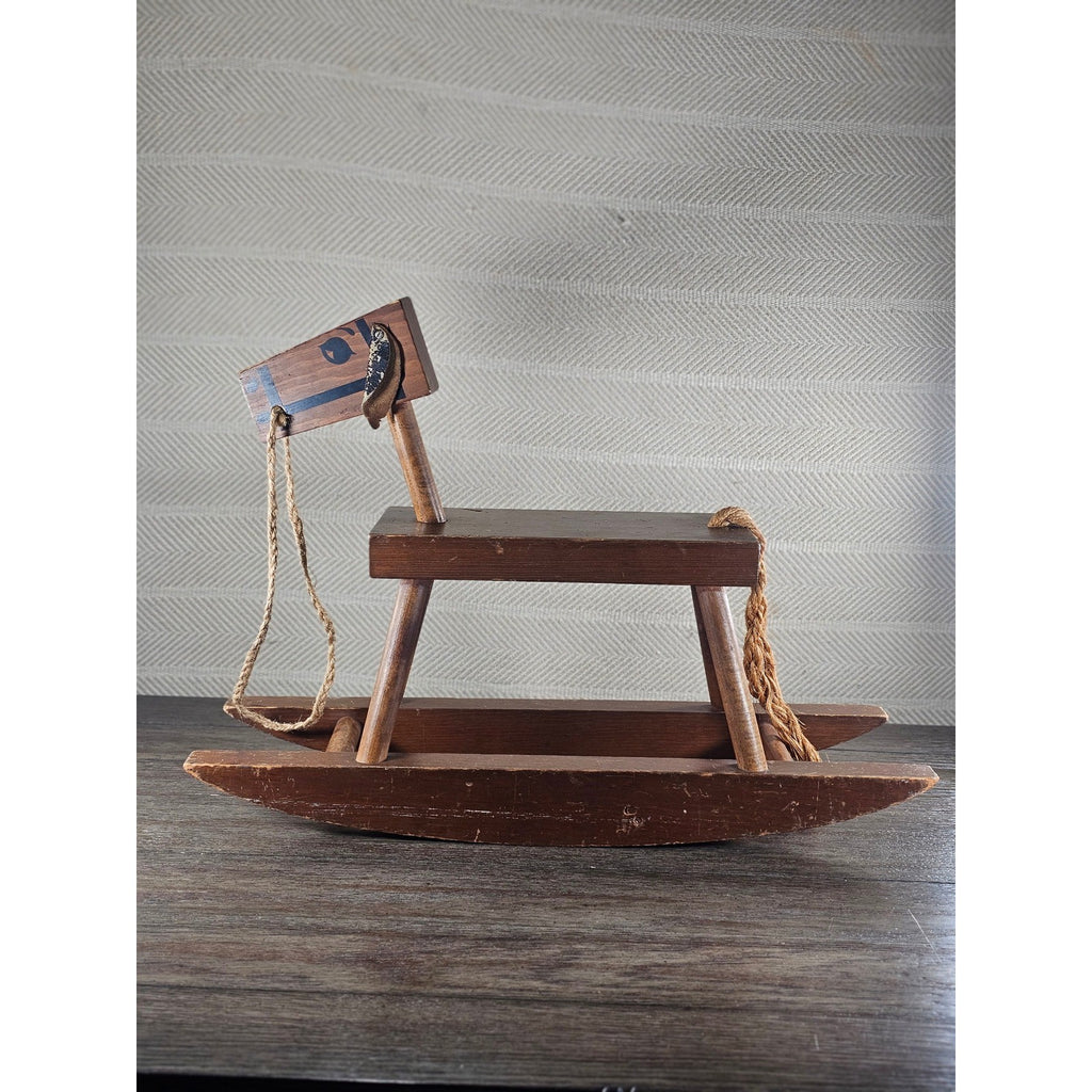 Colonial Wood Products Rocking Horse USA Rustic Nursery Decor
