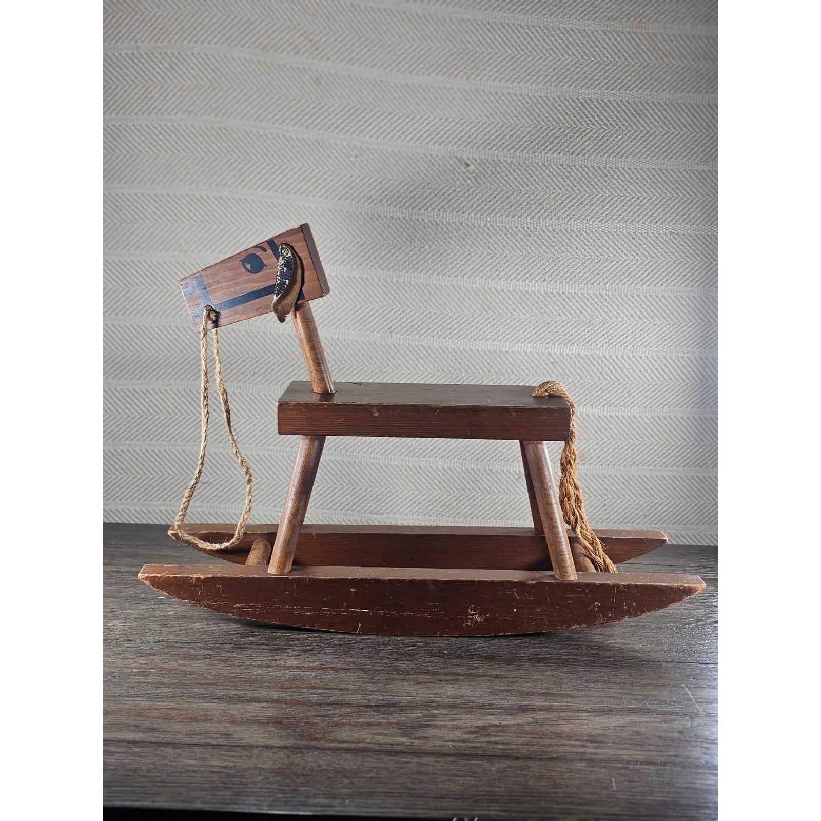 Colonial Wood Products Rocking Horse USA Rustic Nursery Decor
