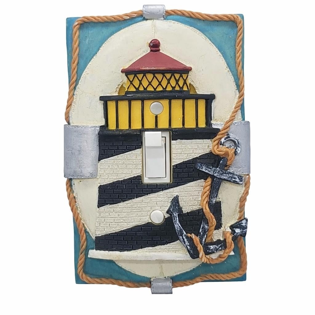 Vintage Lighthouse Light Switch Cover Coastal Nautical Decor